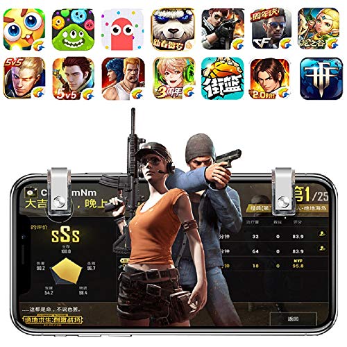 Mobile Game Controller, Metal L1R1 Triggers, Sensitive Shoot Aim Triggers Fire Buttons, Gamepad for PUBG/Knives Out/Rules of Survival, Fits 4.6-6.5 Inch Mobile Phone