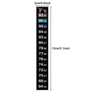 20 Pieces Digital Temperature Sticker Adhesive Thermometer Strip Aquarium Thermometer Sticker Temperature Thermometer Strips in Degree Fahrenheit and Celsius Display for Fish Tank and Aquarium