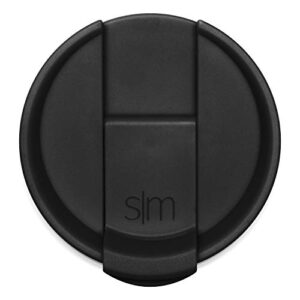 simple modern tumbler coffee lid replacement | reusable insulated lid only fits simple modern, s|m voyager | flip lid | voyager collection | midnight black