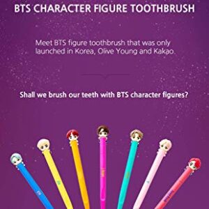 [BTS Official Merchandise] Fans Gift - K-Pop Idols Goods - BTS Character Figure Toothbrush with Convenient Magnetic Holder (Jung Kook)