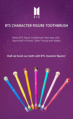 [BTS Official Merchandise] Fans Gift - K-Pop Idols Goods - BTS Character Figure Toothbrush with Convenient Magnetic Holder (Jung Kook)