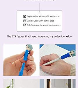 [BTS Official Merchandise] Fans Gift - K-Pop Idols Goods - BTS Character Figure Toothbrush with Convenient Magnetic Holder (Jung Kook)