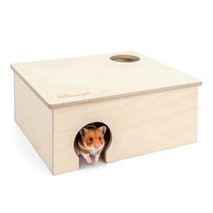 niteangel birch chamber-maze hamster hideout - small pets woodland house habitats decor for hamster mice gerbils mouse