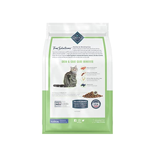 Blue Buffalo True Solutions Perfect Skin & Coat Natural Adult Dry Cat Food, Salmon 3.5-lb