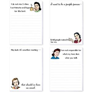 fancy land funny novelty memo pads funny notepads for office gift for coworkers 4 pack