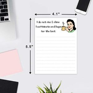 FANCY LAND Funny Novelty Memo Pads Funny Notepads for Office Gift for Coworkers 4 Pack