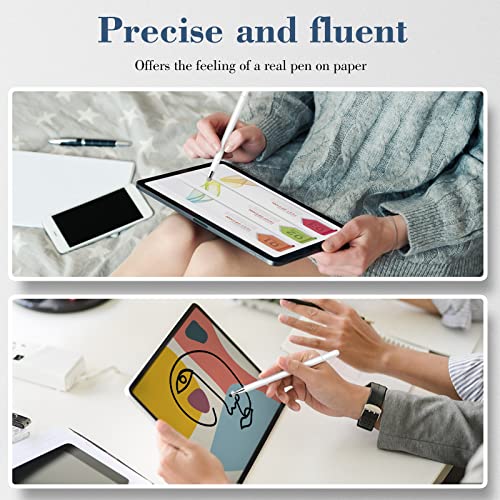 MEKO Stylus Pens for iPad - 2 in 1 Magnetic Cap High Precise Universal Stylus Pencil for Apple/iPhone/iPad/Android/Microsoft All Capacitive Touch Screens Tablets, Phones - White