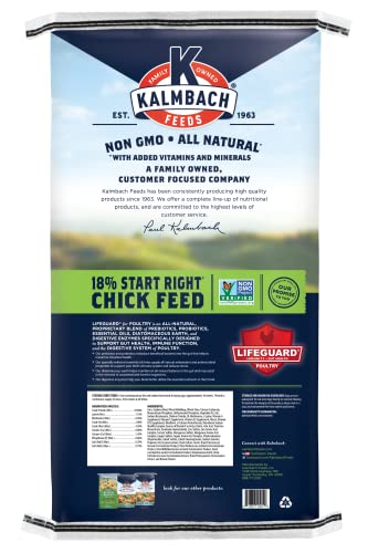 Kalmbach Feeds 18% Non-GMO Start Right Crumble Feed for Chicks, 50 lb Bag