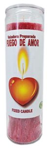 indio products fire of love candle (fuego de amor)-spiritual magick spell esoteric palm wax candle
