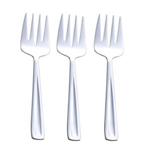 gogeili stainless steel large serving fork set, 9.5-inch big serving fork for party, banquet, buffet, dishwasher safe, set of 3