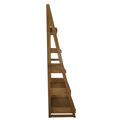 Cascade 5-Shelf Ladder Bookcase - Alpine Gray (318-827)