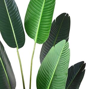 Fopamtri Artificial Bird of Paradise Plant 6 Feet Fake Palm Tree with 13 Trunks Faux Tree for Indoor Outdoor Modern Decoration Feaux Plants in Pot for Home Office Perfect Housewarming Gift,2 Pack