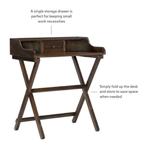 Linon Mable Folding Desk, Walnut