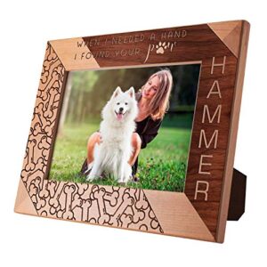 personalized pet memorial 5x7, customized pet picture frame, cat and dog - wood photo frame - custom pet frame - pet owner gifts, dog dad