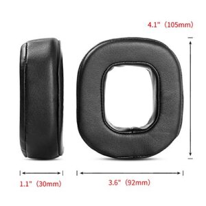 1 Pair Replacement Ear Pads Cushions Compatible with Astro A40 TR Headphones Earmuffs (Leather)(DIY)