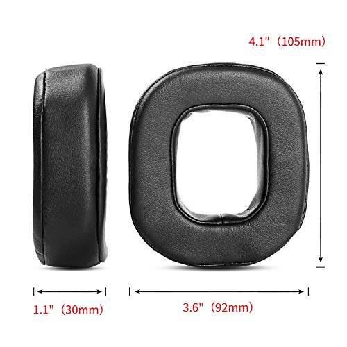 1 Pair Replacement Ear Pads Cushions Compatible with Astro A40 TR Headphones Earmuffs (Leather)(DIY)