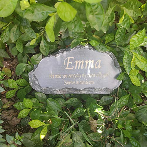 MARYTUMM Personalized Pet Memorial Stone, Custom Dog Memorial Stone, Cat Memorial Stone by Waterproof Resin, Dog Loss Gift