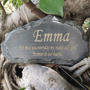 MARYTUMM Personalized Pet Memorial Stone, Custom Dog Memorial Stone, Cat Memorial Stone by Waterproof Resin, Dog Loss Gift