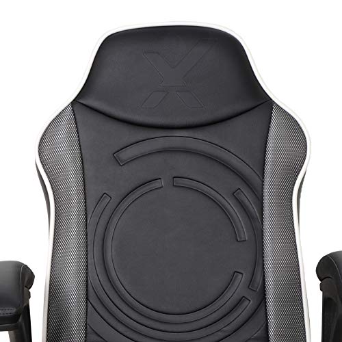 X Rocker Emerald RGB LED Floor Gaming Chair, Headrest Mounted Speakers, 2.0 Wired Audio System, 5110701, 30.3" x 26.4" x 22.2", Black