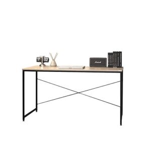 alpha series multipurpose desk 1460, oak/black 55.1 inch