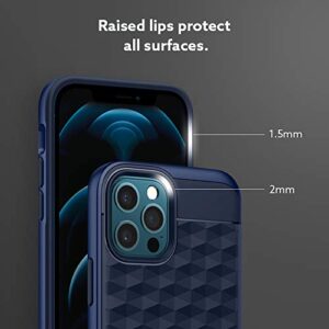 Caseology Parallax Compatible with iPhone 12 Pro Case Compatible with iPhone 12 Case (2020) - Midnight Blue