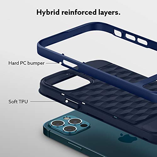 Caseology Parallax Compatible with iPhone 12 Pro Case Compatible with iPhone 12 Case (2020) - Midnight Blue