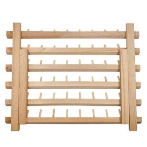 SAND MINE Wooden Thread Rack Sewing and Embroidery Thread Holder, 60 Spools, 2 Pack