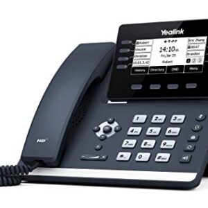 Yealink SIP-T53 IP Phone, 12 VoIP Accounts. 3.7-Inch Graphical Display. USB 2.0, Dual-Port Gigabit Ethernet, 802.3af PoE, Power Adapter Not Included (Renewed)