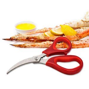 Kitchen Seafood Scissors for Crab Legs, 4 Pack Crab Leg Scissors Lobster Shell Cracker, Lobster Shrimp Crayfish Crawfish Scissors Fish Scissors, Seafood Crab Legs Crackers and Tools