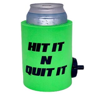 party starter hit it n quit it shotgun can coolie (1, bright green)