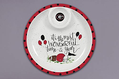 Magnolia Lane Georgia Bulldogs Melamine Chip and Dip Bowl