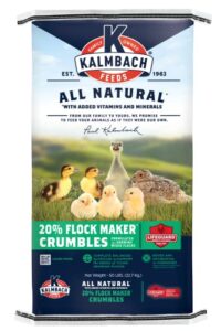 kalmbach feeds 20% flock maker crumbles for mixed flocks of poultry, 50 lb