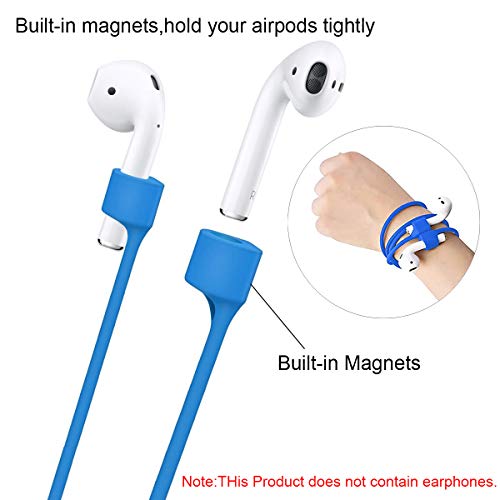 Magnetic Anti-Lost Straps for AirPods,Colorful Soft Silicone Sports Lanyard, Neck Rope Cord