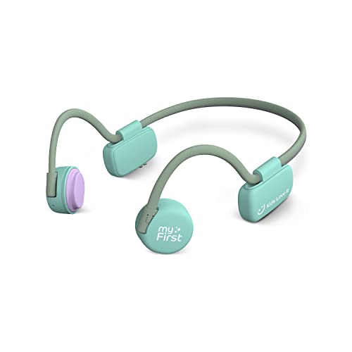 myFirst Bone Conduction Headphone Wireless - Open Ear Design Official Headphones with Bluetooth Wireless IPX6 Flexible Waterproof for Kids/Adults (Green)