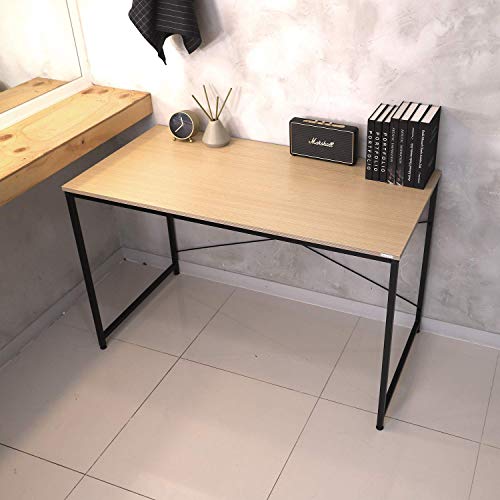 Alpha Series Multipurpose Desk 1260, Oak/Black 47.2 Inch