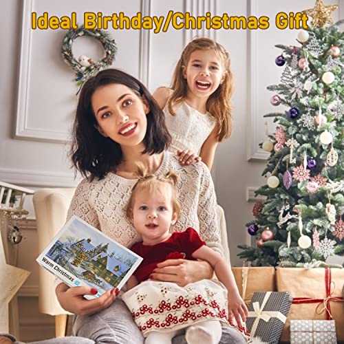 KWYZ 1000 Pieces Christmas Puzzle - Warm Christmas, Jigsaw Puzzles for Adults and Kids 1000 Piece Puzzle for Adults Home Decoration, Indoor Activity, for Elders Friends Children(27.56 in x 19.69 in)