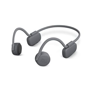 myfirst bone conduction headphone wireless - open ear design official headphones with bluetooth wireless ipx6 flexible waterproof for kids/adults (gray)