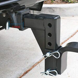 Sulythw Adjustable Trailer Hitch, Adjustable Hitch 2 inch Receiver, 8 Position 5,000 LB Capacity Heavy Duty Adjustable Drop Hitch