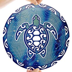 VP Home Tribal Turtle Kinetic Wind Spinners for Yard and Garden Wind Spinner Outdoor Metal Large Hanging Turtle Decor 3D Garden Art Wind Sculpture Spinners Kinetic Art Lawn Ornaments,12 inchW x 15 inchH