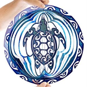 VP Home Tribal Turtle Kinetic Wind Spinners for Yard and Garden Wind Spinner Outdoor Metal Large Hanging Turtle Decor 3D Garden Art Wind Sculpture Spinners Kinetic Art Lawn Ornaments,12 inchW x 15 inchH