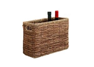 zxy-nan straw magazine basket storage basket magazine basket rectangular storage basket vintage chinese finishing basket 26 38 15cm storage chests furniture