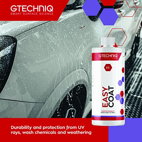 Gtechniq - Easy Coat Refill - Up to 3 Months of Durability; Quick & Easy to Apply; Coating Safe; Apply to Auto Paint or Glass Surfaces; Protect from UV Rays, Chemicals, Weather, Dirt (500 milliliters)