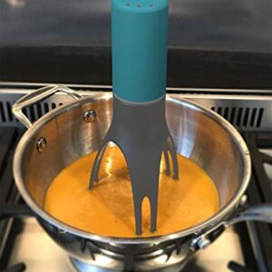 Uutensil Stirr - The Unique Automatic Pan Stirrer - With LED Speed Indicator, Teal