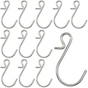 35pcs small s hooks connectors metal s shaped wire hook hangers hanging hooks for diy crafts, hanging jewelry, key chain, tags, fishing lure, net equipment (35)