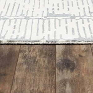 Momeni Smith Abstract Hand Tufted Grey Area Rug 2' X 3'