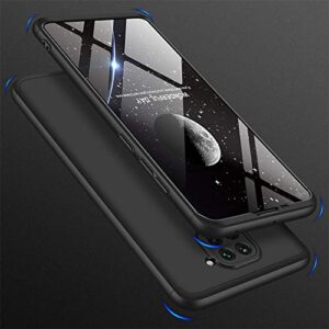 LEMAXELERS Redmi Note 9 Case Ultra Thin 3 in 1 360 Degree Full Body Case Premium Slim Shockproof Hard PC Plastic Anti-Scratch Bumper Cover for Xiaomi Redmi Note 9 / Redmi 10X 4G 3 in 1 Black AR