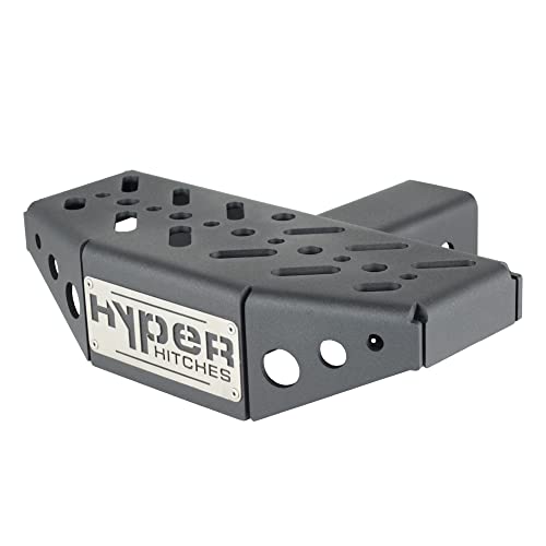 Hyper Hitches 12" Hitch Step Model # HS-12 | Hitch Step | Truck Hitch Step 100% Made in The USA | Rear Bumper Guard Protector | with Built in Stabilizer (2" Receiver)