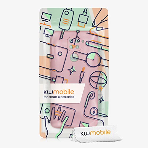kwmobile TPU Case Compatible with Xiaomi Redmi Note 9 - Case Soft Slim Smooth Flexible Protective Phone Cover - Metallic Rose Gold