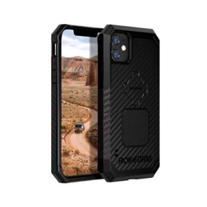 rokform - iphone 11 case, rugged series, magnetic protective apple gear, iphone cover with roklock twist lock, shock proof, drop tested armor (black)