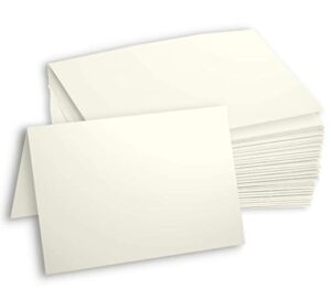hamilco blank greeting cards 5x7 folded cream card stock 80 lb cover 100 pack